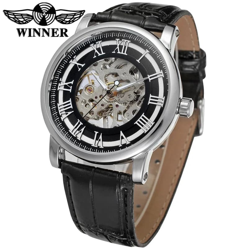 Elegant Men's Rose Gold Skeleton Watch — image 7