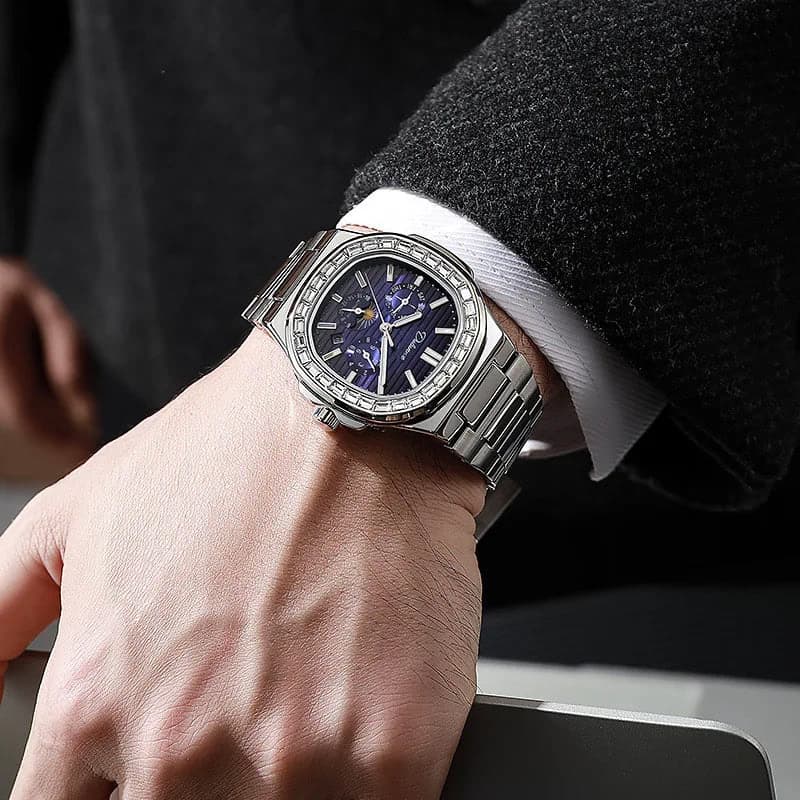 Dulunwe Diamond Luminous Automatic Men's Watch — image 8