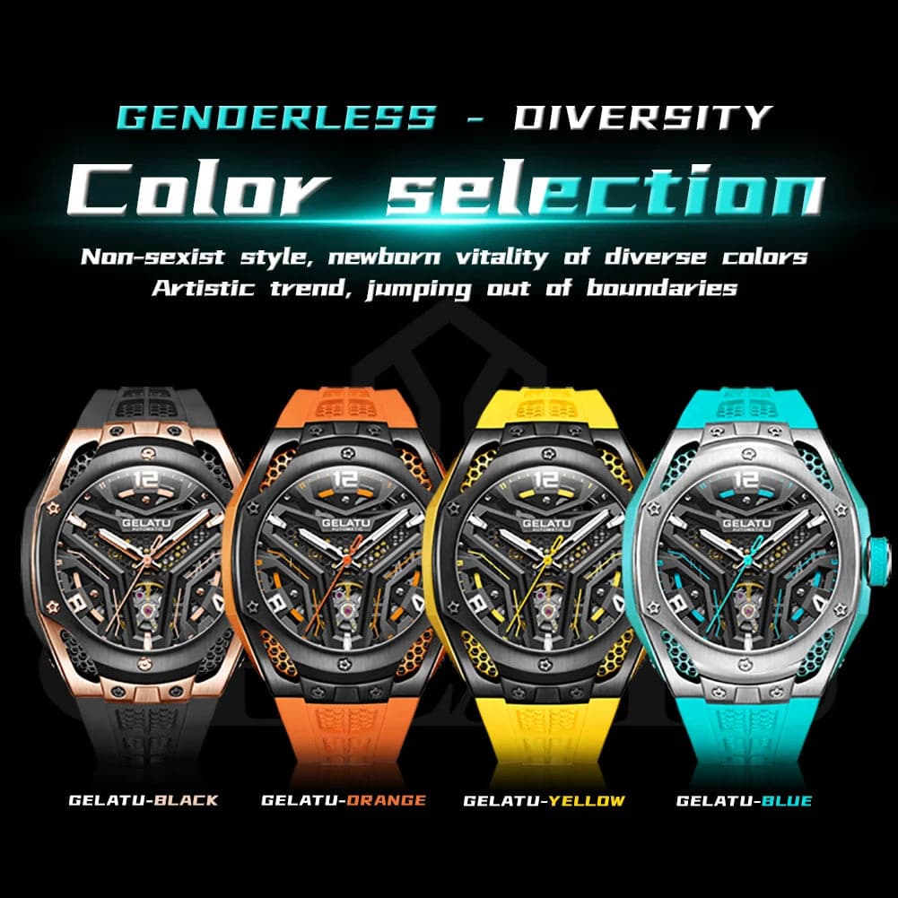 Gelatu 6007 Luxury Skeleton Sport Watch — image 6