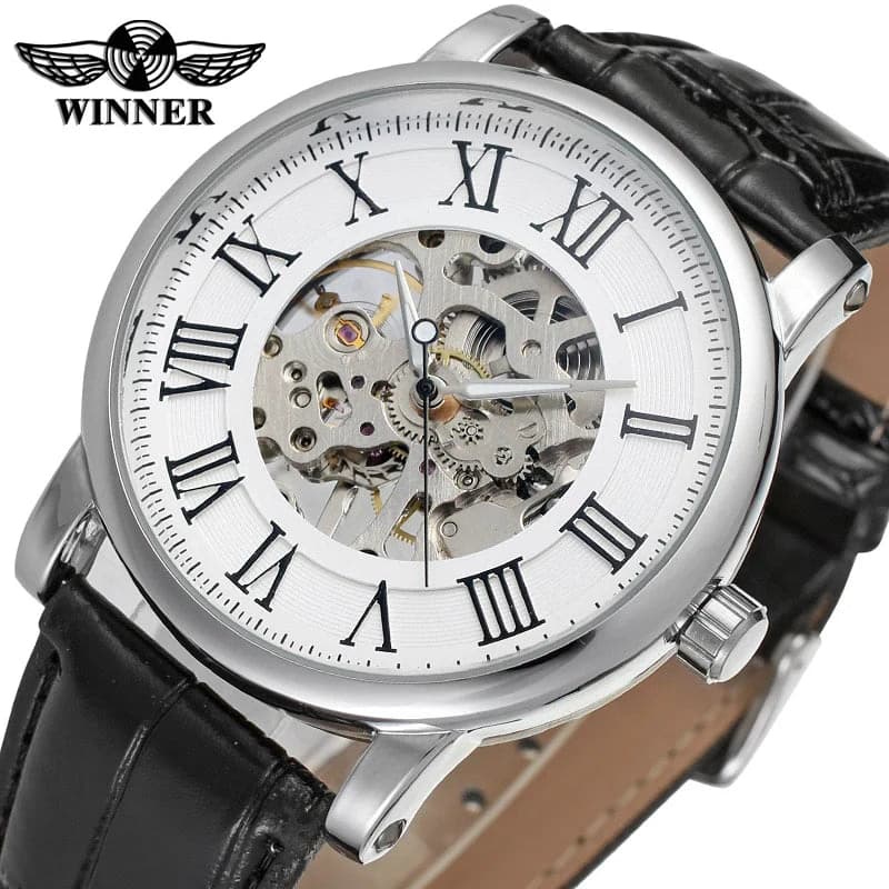 Elegant Men's Rose Gold Skeleton Watch — image 11