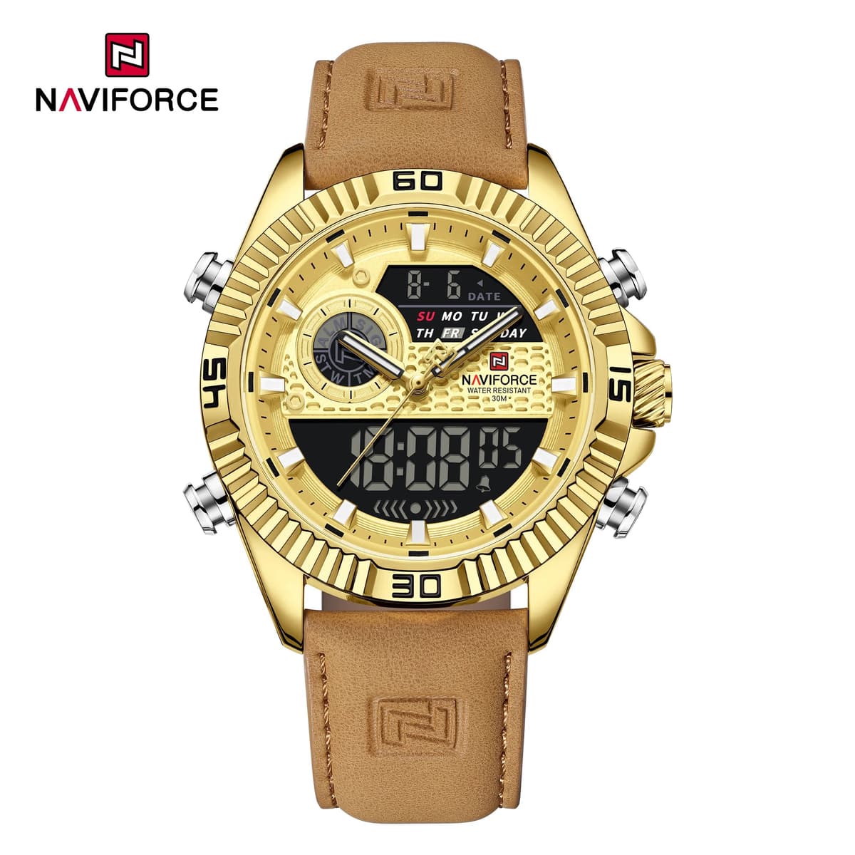NAVIFORCE Men's Sport Quartz Analog LCD Watch — image 2