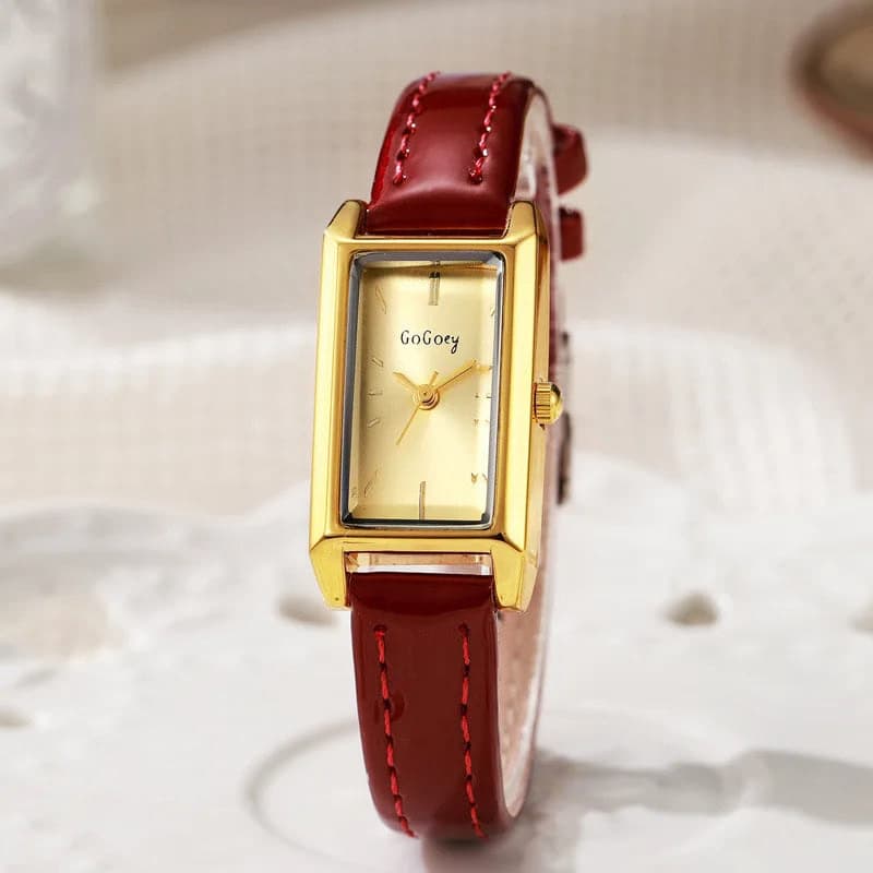 Gold Rectangular Eco-Friendly Women's Watch with Quartz — image 11