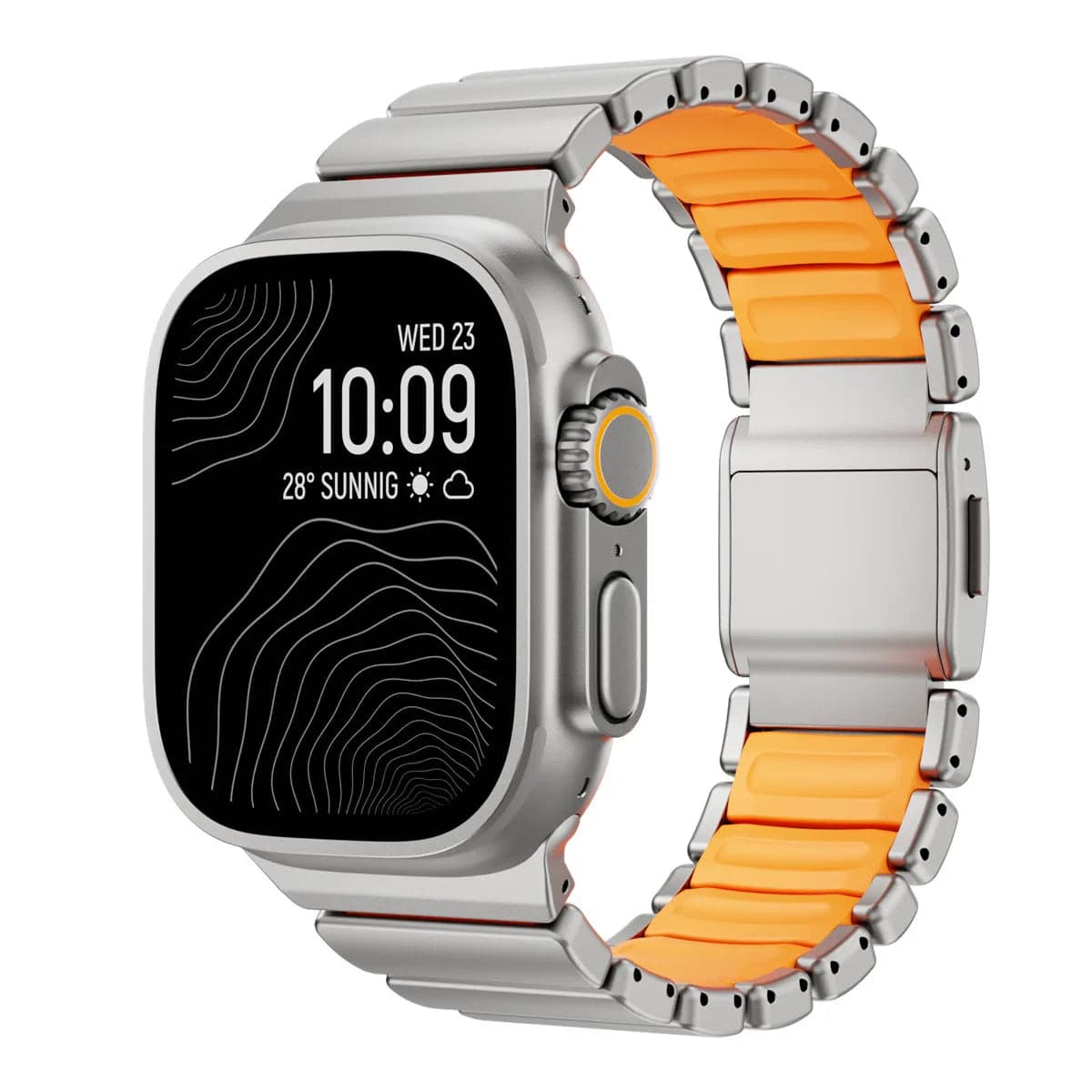 Titanium+Silicone Band for Apple Watch Ultra 3 49mm 46mm Luxury — image 8