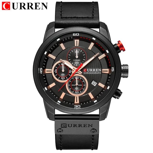 Curren 8291 Quartz Watch Men Leather Strap Sport Casual Watch — image 10