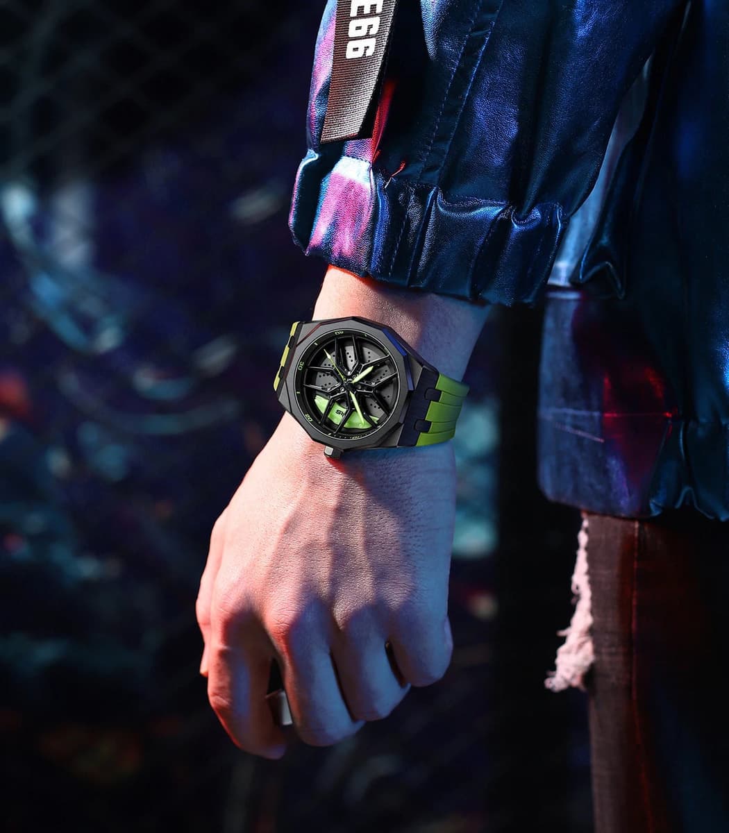 Original 3D Wheel Watch Waterproof Spinning Luxury Quartz Wrist Men Watch Rim Wristwatch Rotate 360 Man's Watches for RS Q8 — image 5