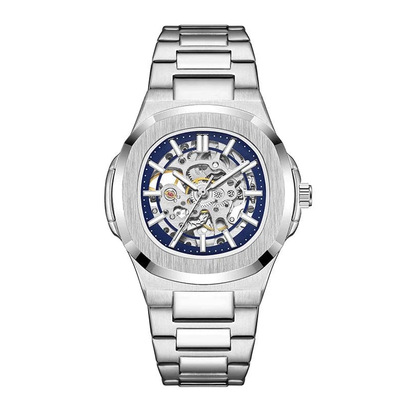 Luxury Mechanical Watch: Black & Gold Stainless Steel — image 9