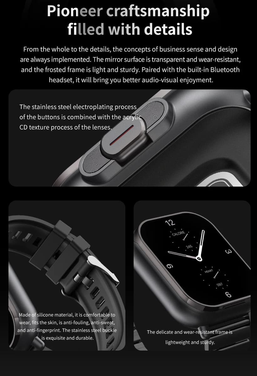 Smart Watch D8E with Earbuds & Heart Rate Monitor — image 4
