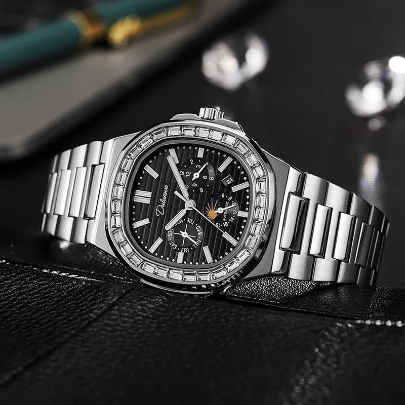 Dulunwe Diamond Luminous Automatic Men's Watch — image 3