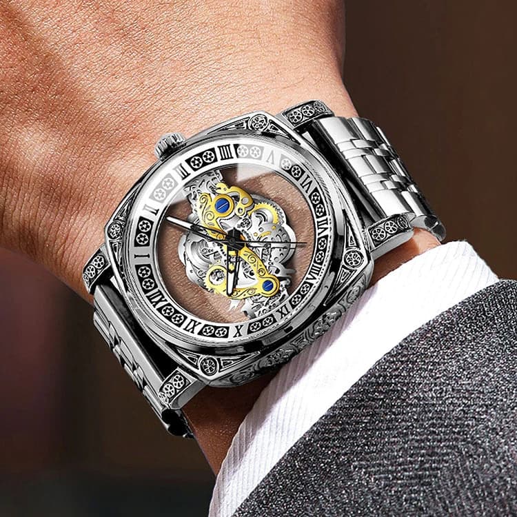 BINBOND Retro Carved Quartz Luxury Luminous Watch — image 2