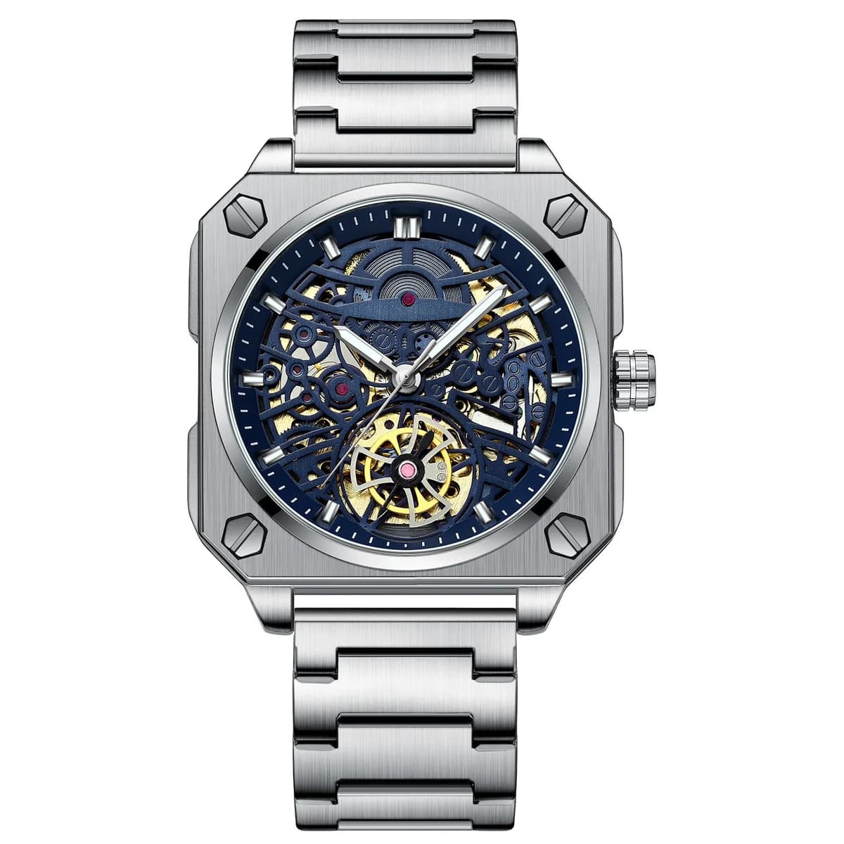 Luxury Luminous Square Tourbillon Skeleton Watch — image 10