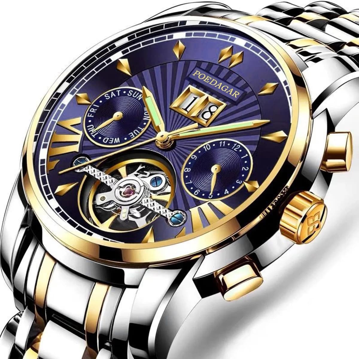 Poedagar Luxury Waterproof Mechanical Watch — image 8