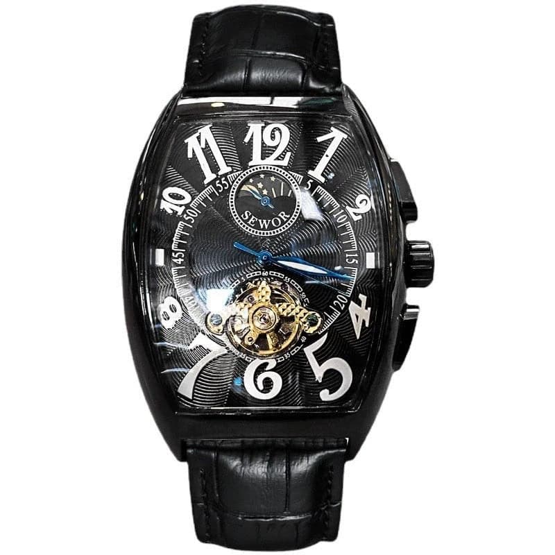 Luxury Automatic Moon Phase Skeleton Watch — image 5