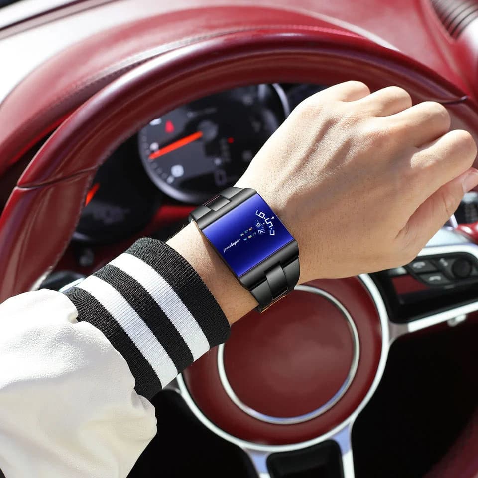 Poedagar 857 High Quality Square Dial Design Stainless Steel Band — image 3