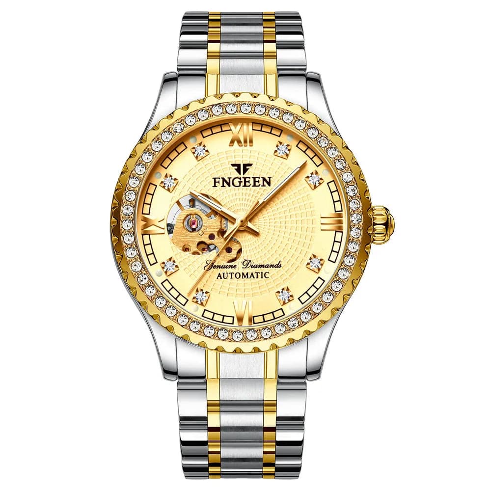 Golden Luminous Skeleton Men's Automatic Watch — image 2