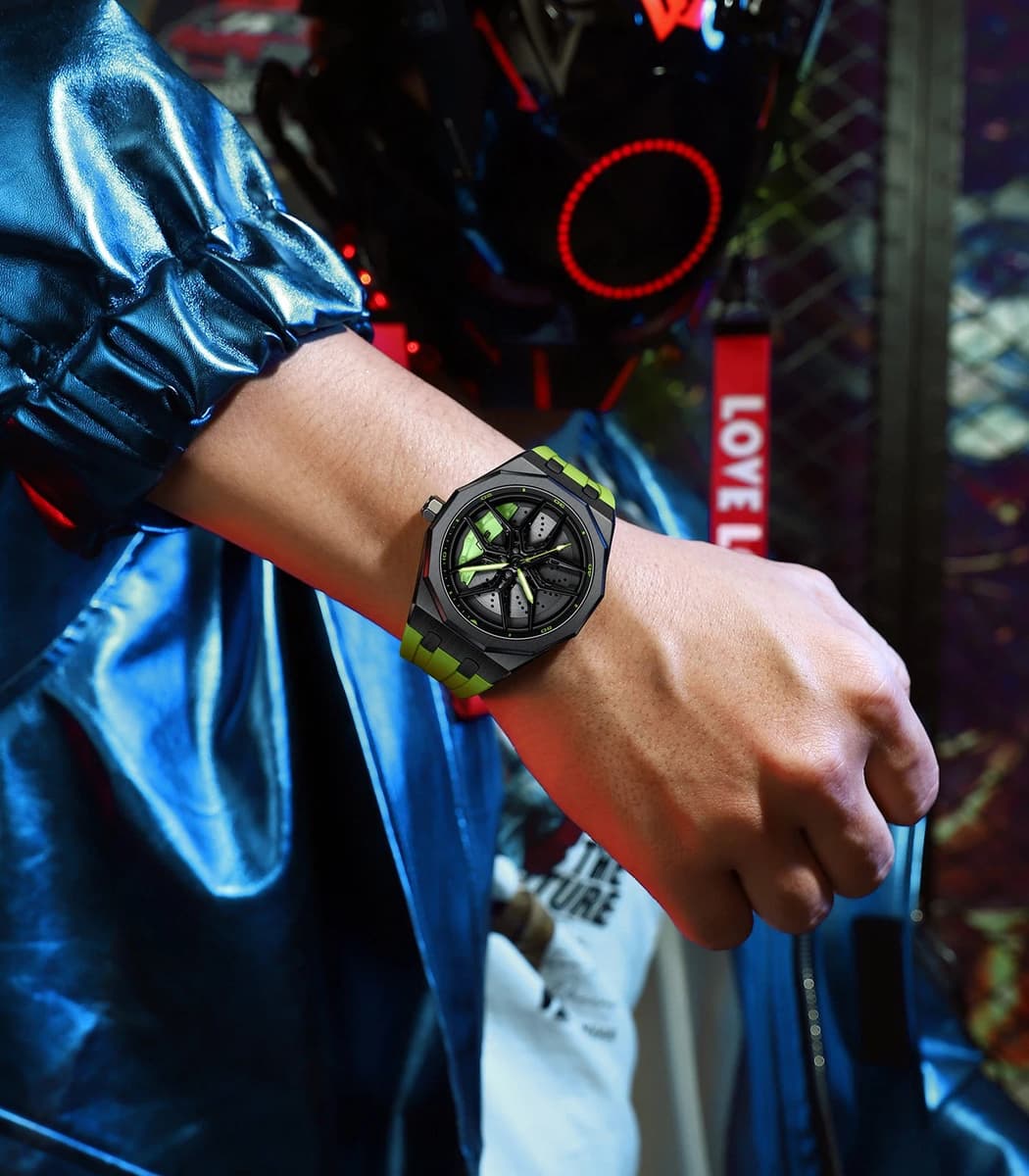Original 3D Wheel Watch Waterproof Spinning Luxury Quartz Wrist Men Watch Rim Wristwatch Rotate 360 Man's Watches for RS Q8 — image 6