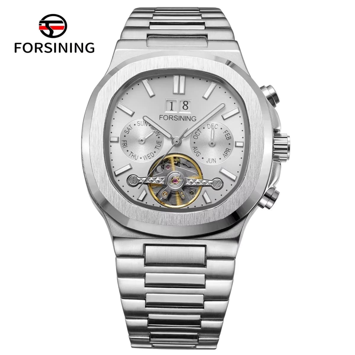 Luxury Men's Blue Tourbillon Automatic Watch — image 7