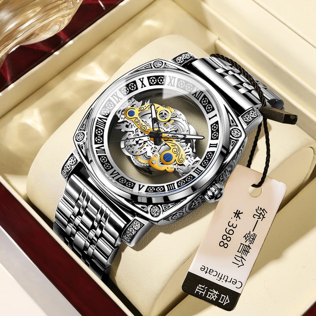 BINBOND Retro Carved Quartz Luxury Luminous Watch — image 10