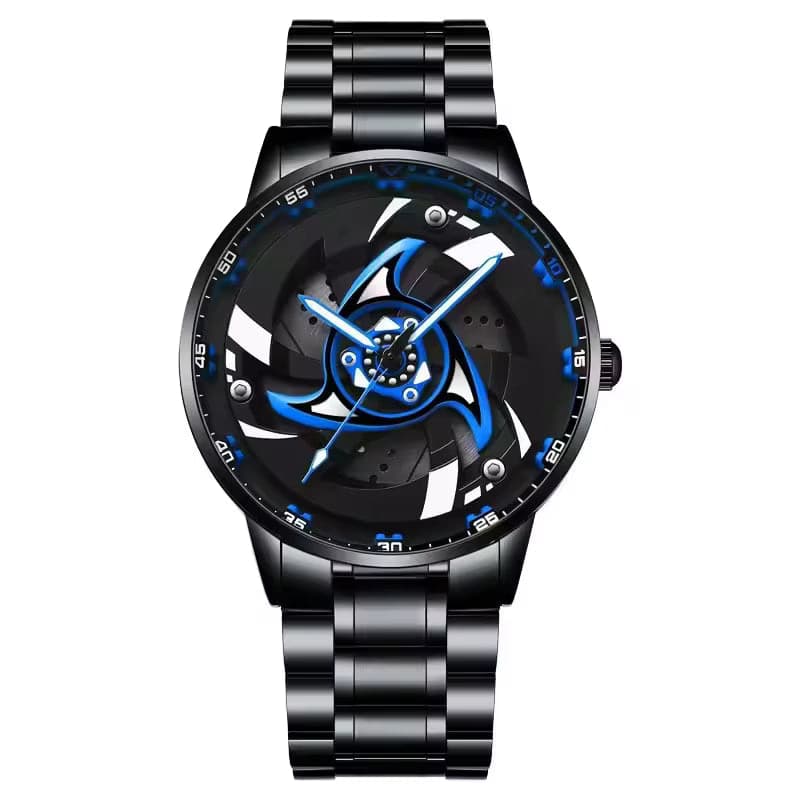 TurboWheel 3D Sports Car Quartz Watch – 42mm Rotating Dial Men’s Business Timepiece — image 3