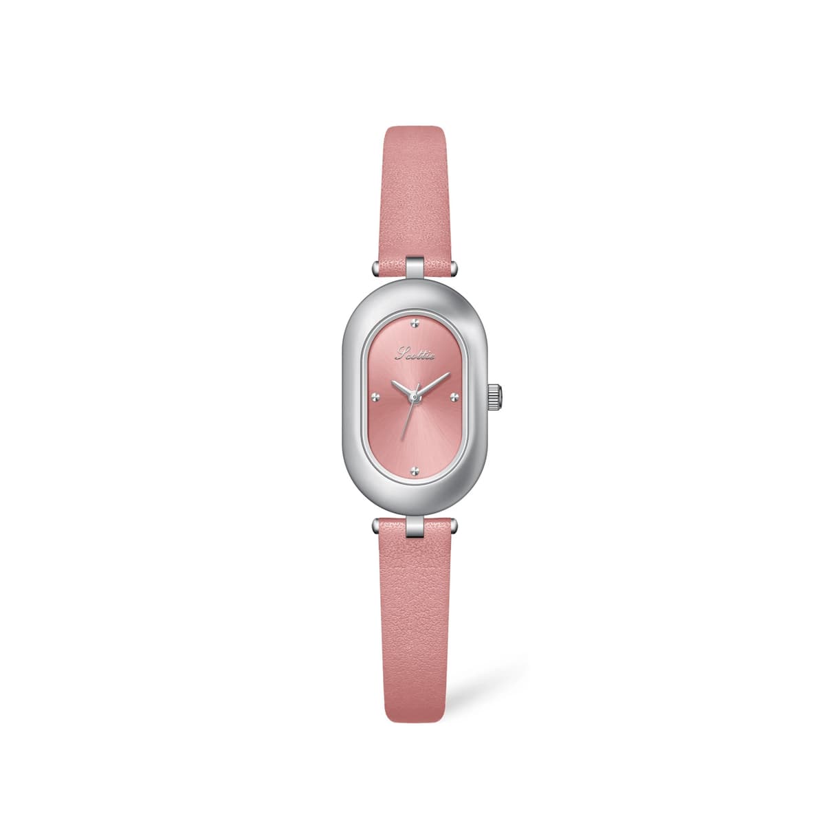 Classic Women's Watches Retro Burgundy Elliptical Dial Premium Leather Strap Elegant Quartz Wristwatch - Gadget Rush BD