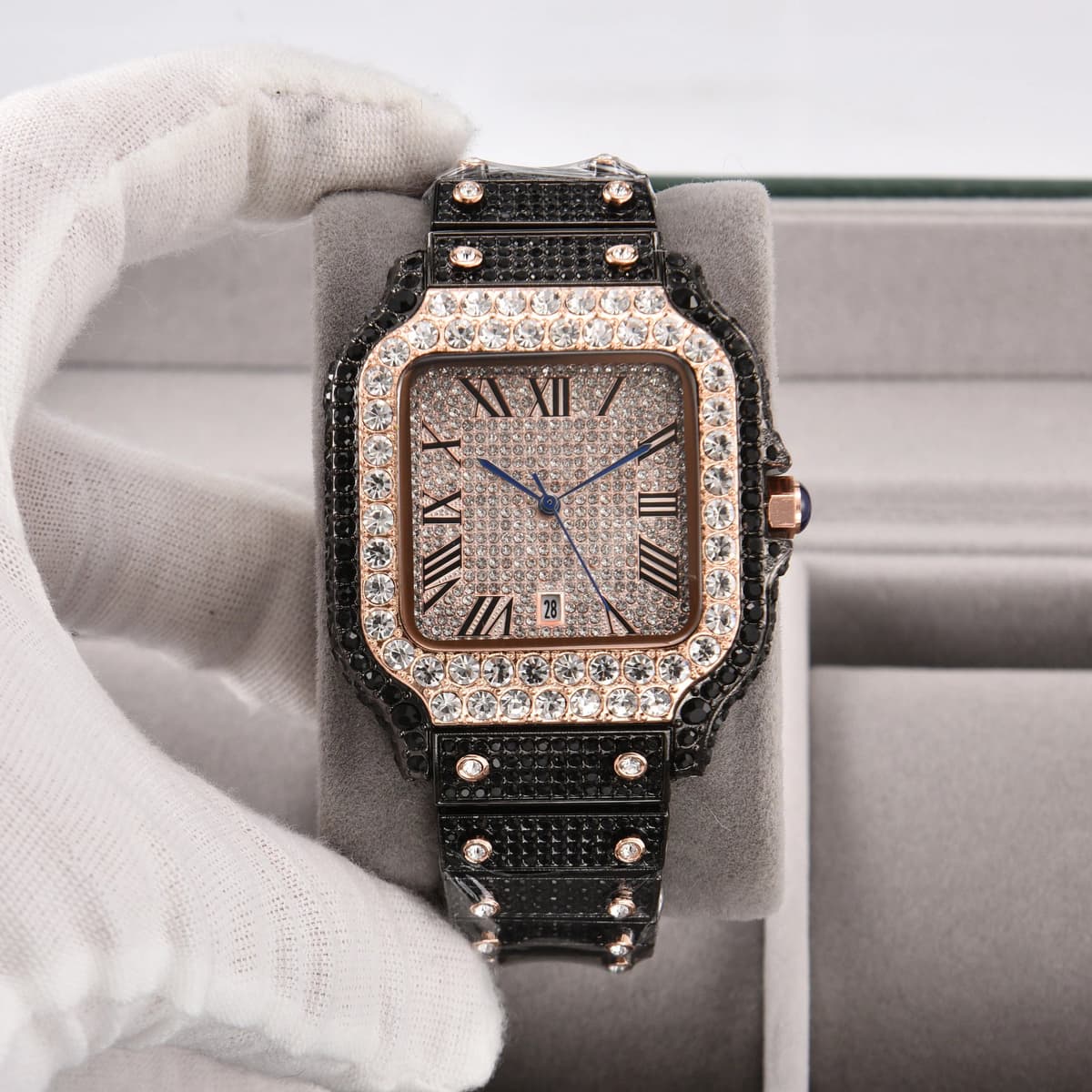 Luxury Square Diamond Watches for Men — image 3