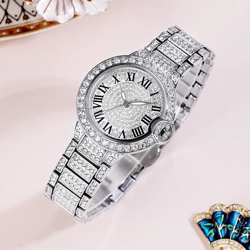 Elegant Women's Luxury Quartz Watch with Crystals — image 4