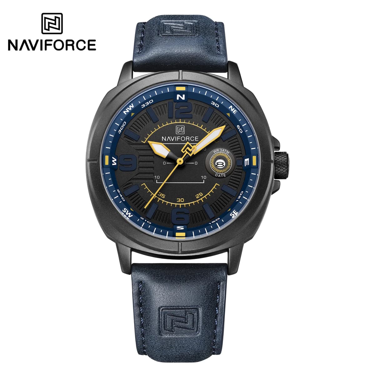 NAVIFORCE Men's Quartz Watch with Leather Band — image 9